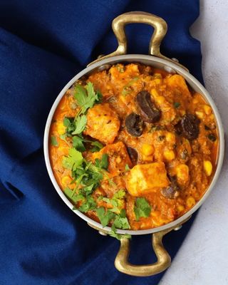 Caril de Paneer e Cogumelos