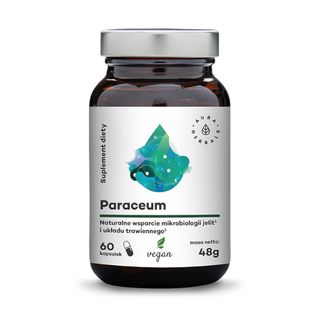 Paraceum naturalne wsparcie mikrobiologii jelit i układu trawiennego 60 kapsułek 48 g Aura Herbals