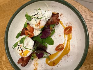 Шпинатна вафля з беконом (350g)