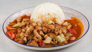 49. Steamed Rice with Stewed Chicken 红烧鸡肉盖饭