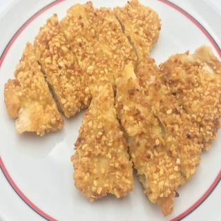 Pollo rebozado con almendras
