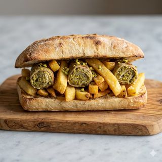 Involtino pistacchio, patatine