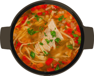 Bors de curcan cu taietei de casa