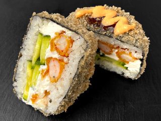 Суші-бургер з тигровою креветкою