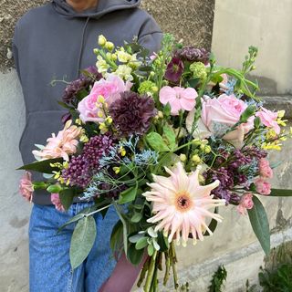 Bukiet różowo-fioletowy extra duży