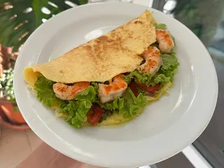 Омлет з креветкою