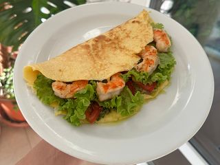 Омлет з креветкою