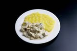 Курица с грибами в сливочном соусе (Гарнир отдельно)