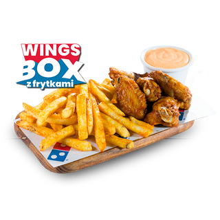 Wings Box z frytkami i sosem 1000 wysp NOWOŚĆ