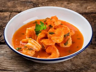 Хвости тигрових креветок в томатному соусі (200g)