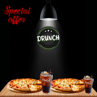 2 Pizzas XL = 2 Boissons offertes