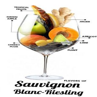 Вино Совіньон Бланк-ріслінк Біле Напівсухе (500 Мл)