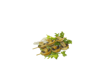 242. Spiedini di funghi alla piastra