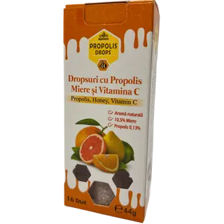 Dropsuri cu propolis, miere si vitamina C (44g)