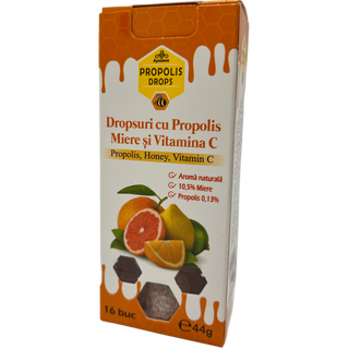 Dropsuri cu propolis, miere si vitamina C (44g)