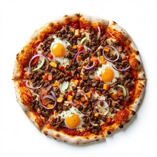 Burger pizza