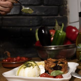 Burrata et  Caponata