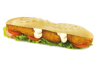 Chicken baguette menu
