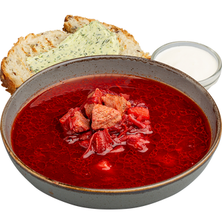 Борщ укр зі сметаною та зел масломР(вин)