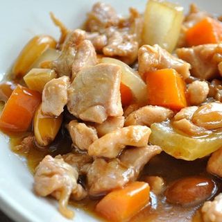 Pollo con salsa de ostras