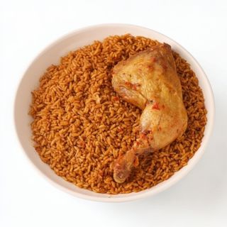 1 Portion of Jollof rice and chicken