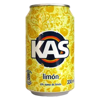 KAS Limón Refresco con gas sabor Limón Lata 330ml