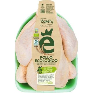COREN POLLO ECOLÓGICO ENTERO LISTO PARA ASAR PESO APROXIMADO PIEZA 2 KG