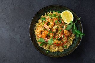 Prawn biryanis