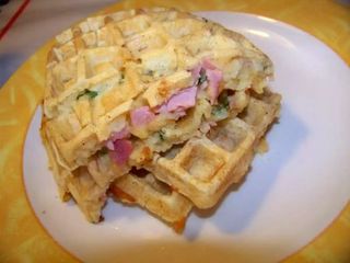 Gaufres Salées Au Jambon Et Au Fromage