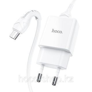 Зарядное устройство N9 Hoco с кабелем Micro, White