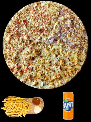 Pizza Peta aux choix + 1 cannette + portion frite