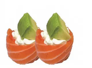 40.Goi Salmón Con Aguacate Y Queso  (2 Pzs.)