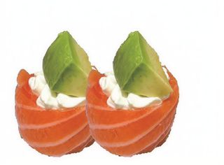 40.Goi Salmón Con Aguacate Y Queso  (2 Pzs.)