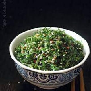 Chili Paneer with Crackling Spinach