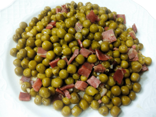 Guisantes Salteados Con Jamón
