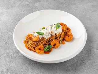 ЦІЛЬНОЗЕРНОВА ПАСТА З ТИГРОВИМИ КРЕВЕТКАМИ (345g)