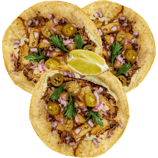 Трио тако с Дърпано свинско (450г)