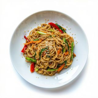 Tallarín Udon Frito Con Pato