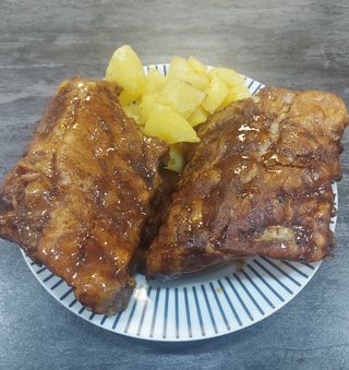 Costilla en salsa bbq  para 2 personas 