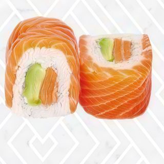 85.Uramaki Salmó cubierto de salmon (4 Uds.)