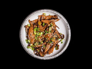 Закуска гриби шиїтакі з едамамами