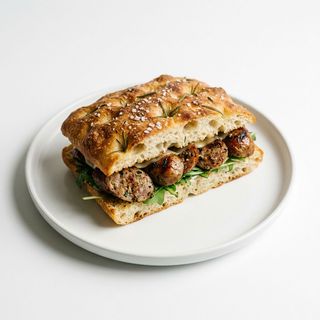 Panini focaccia e salsiccia