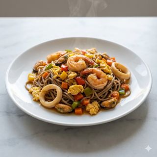 64.Soba con frutti di mare