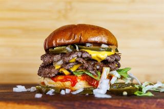Spicy burger triple double