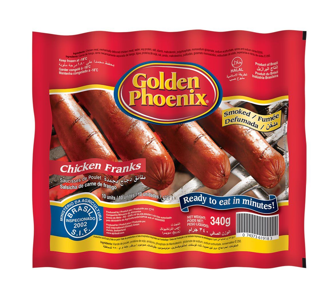 Golden Phoenix Chicken Franks 340G