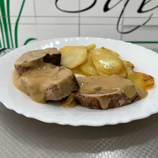 Solomillo Ibérico a la Pimienta verde