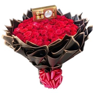 Large Red Rose + Ferrero Set