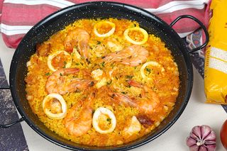 Paella Espagnole Fruits De Mer Portions Multiples