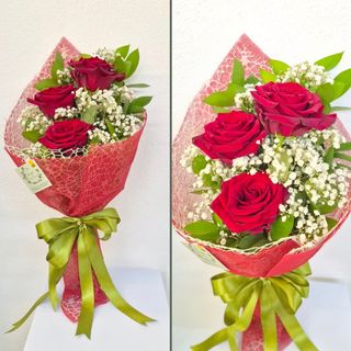 Bouquet 3 Rose Rosse