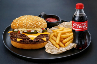 Дабл-чізбургер меню (330/100/50г)